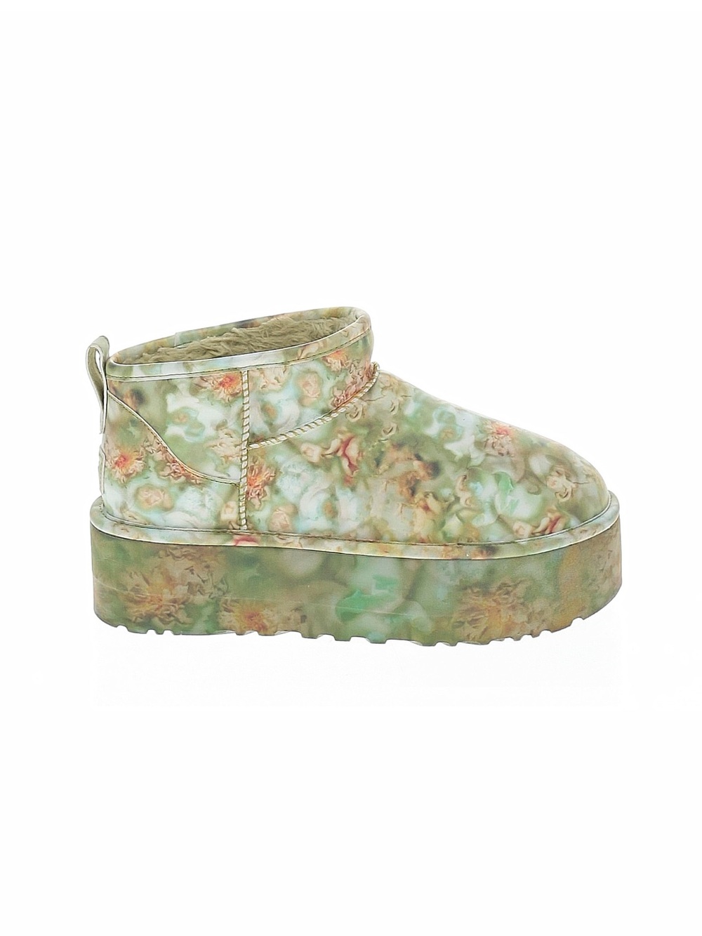 Collina Strada x Ugg Classic Ultra Mini Platform boots green floral chunky
